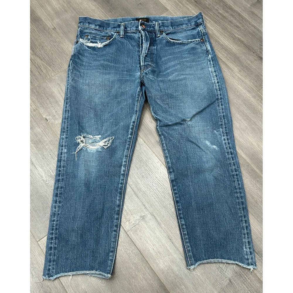 Chimala Jeans Womens 29 Blue Distressed Selvedge Cotton Japan Denim Basic